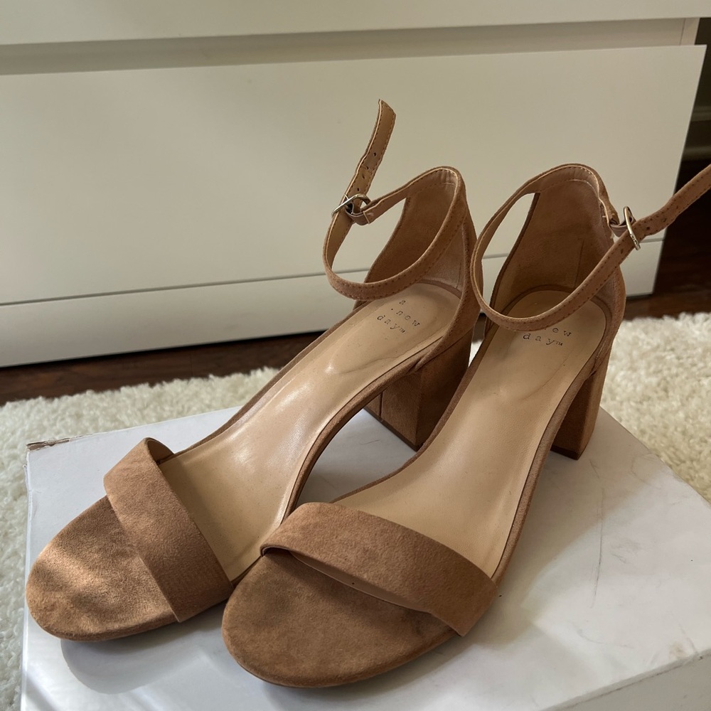 Target - A New Day - Tan Suede Heels - Size 9